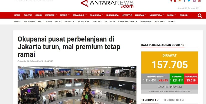 Okupansi Pusat Perbelanjaan di Jakarta Turun, Mal Premium Tetap Ramai | KF Map – Digital Map for Property and Infrastructure in Indonesia